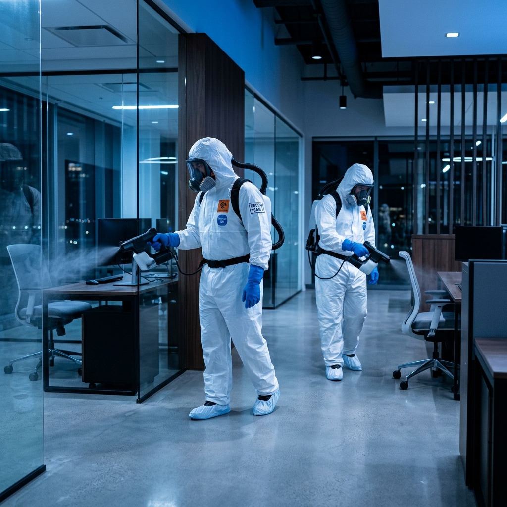 Infectious Disease Decon professionals responding to emergency in Hartford, CT - Ergon Restoration