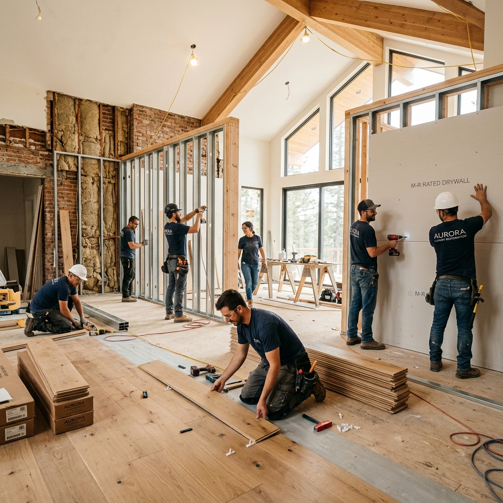 Property Reconstruction professionals responding to emergency in Hartford, CT - Ergon Restoration