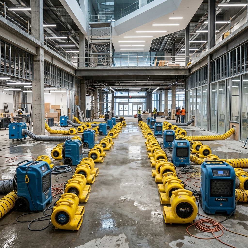 Structural Drying professionals responding to emergency in Hartford, CT - Ergon Restoration