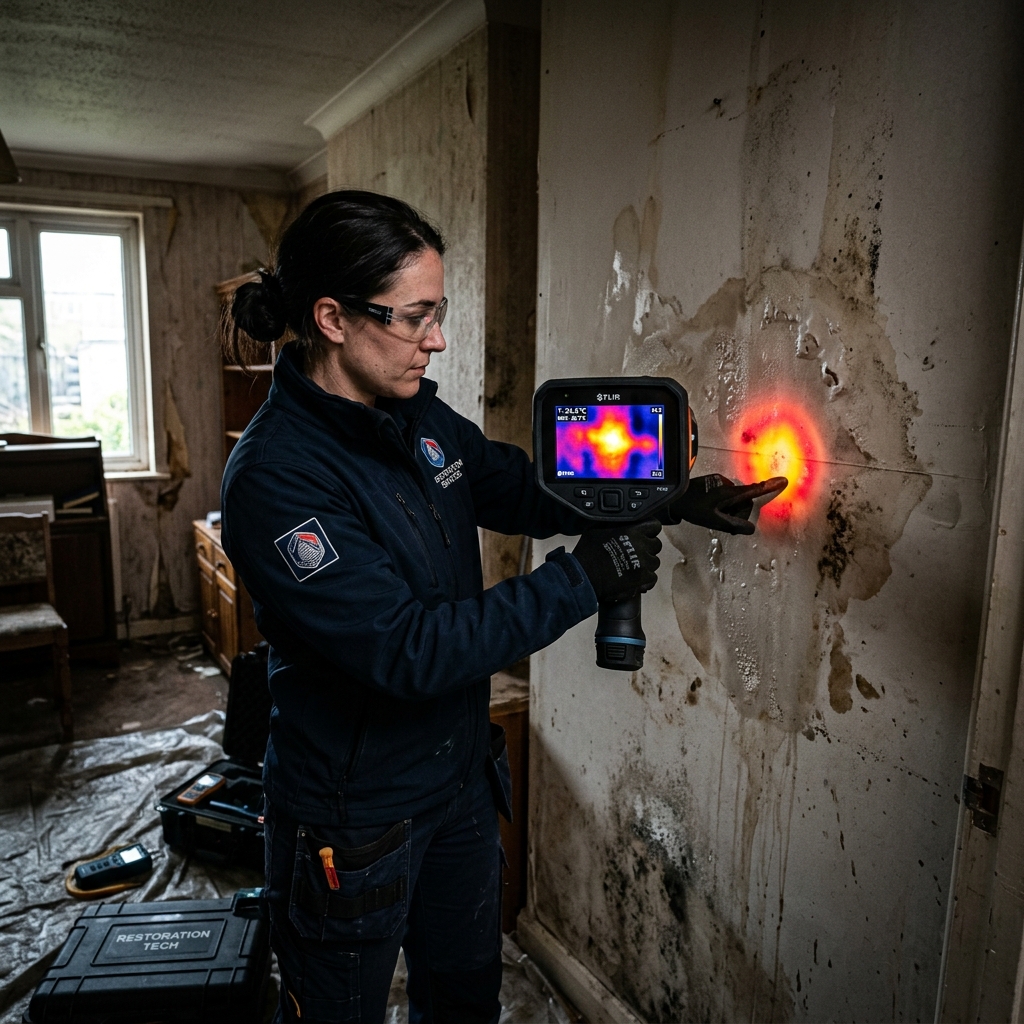 Thermal Imaging Inspection professionals responding to emergency in Hartford, CT - Ergon Restoration