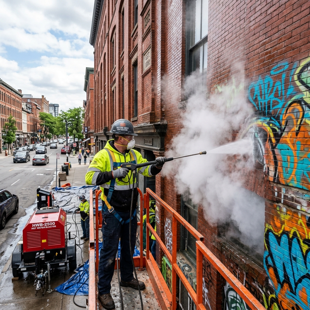 Vandalism Cleanup professionals responding to emergency in Hartford, CT - Ergon Restoration