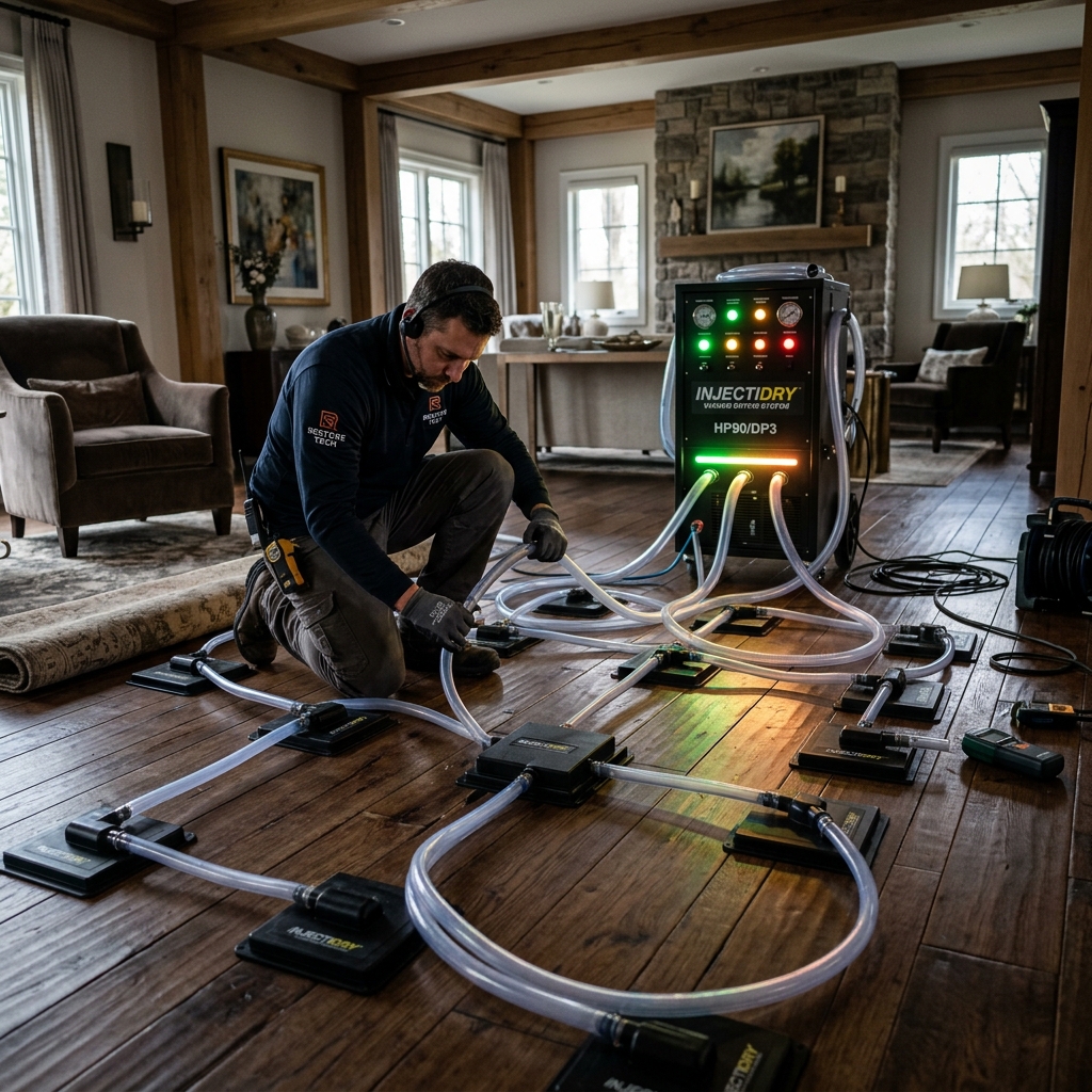 Wood Floor Drying professionals responding to emergency in Hartford, CT - Ergon Restoration